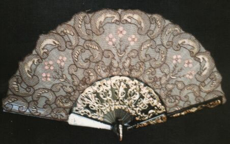 Embroidered Lace Fan