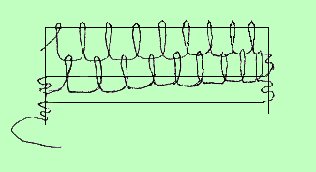 Corded Single Brussels Stitch